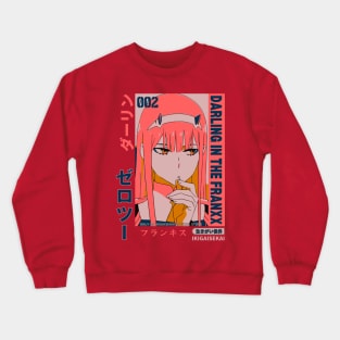 Silent and Serious Gaze - Zero Two Crewneck Sweatshirt